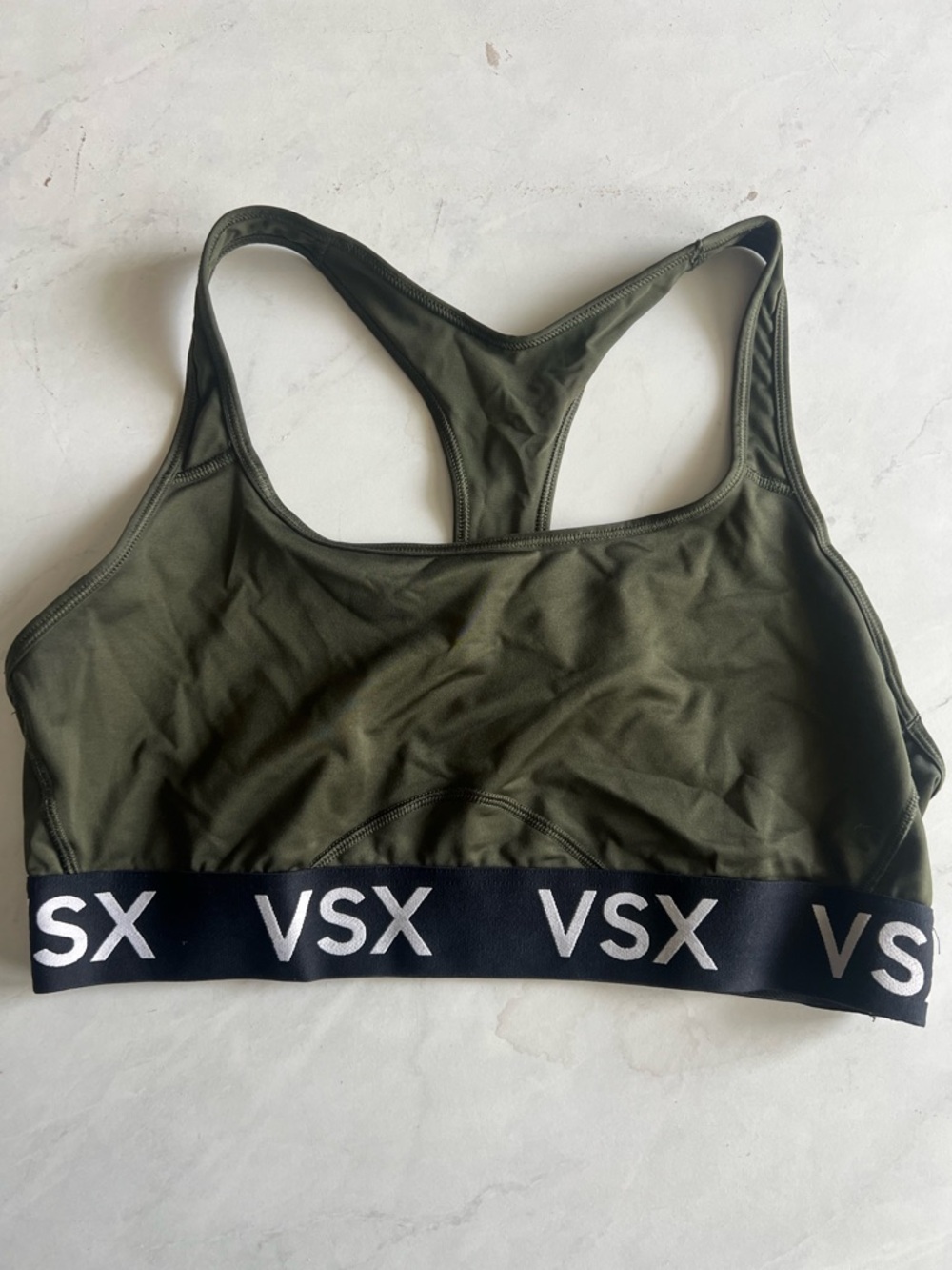 VS Olive Green Racerback Sports Bra